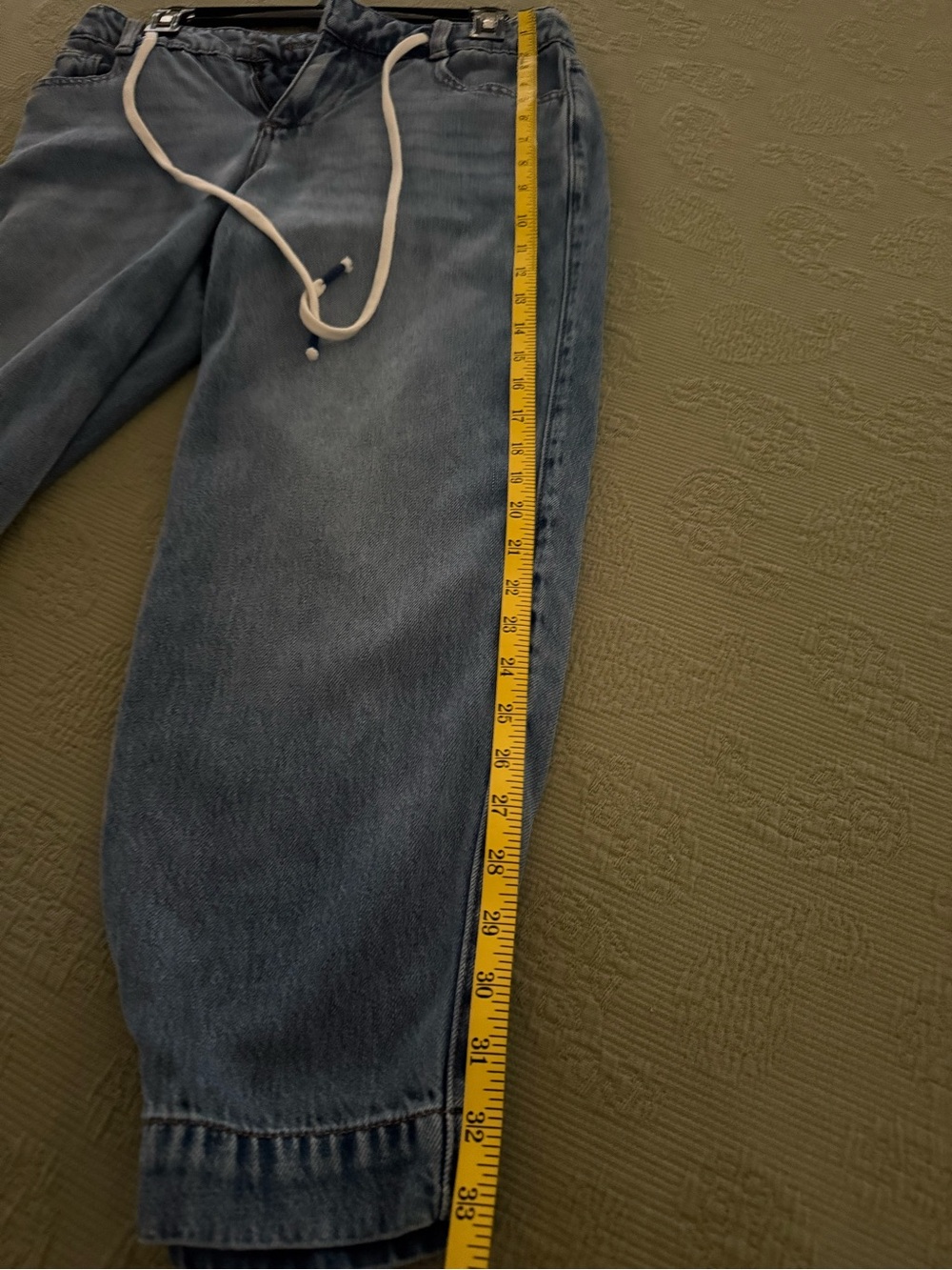 Talbots Blue Denim Drawstring Jogger Pants - Picture 4 of 8